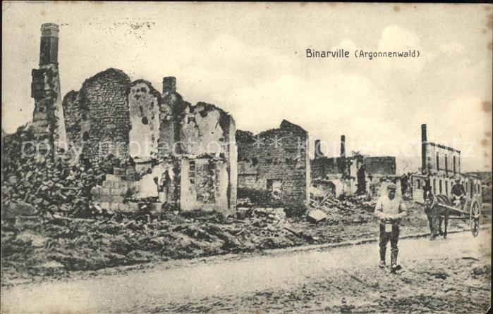Binarville Ruines du Grande Guerre Trümmer 1. Welt
