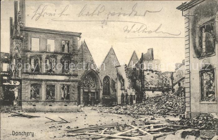 Donchery Ruines du Grande Guerre Trümmer 1. Welt