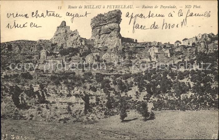 Millau Aveyron Route de Millau a Peyreleau Ruines de Peyrelade
