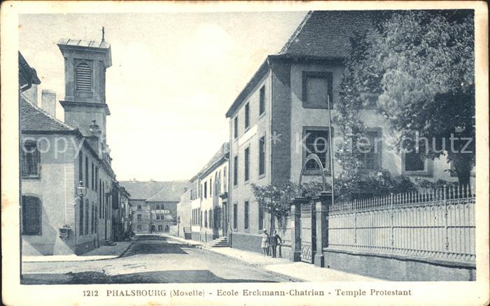 Phalsbourg Ecole Erckmann Chatrian Temple Protesta