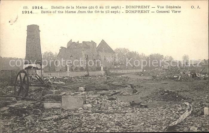 Dompremy Bataille de la Marne Ruines Grande Guerre Truemmer 1. Weltkrieg