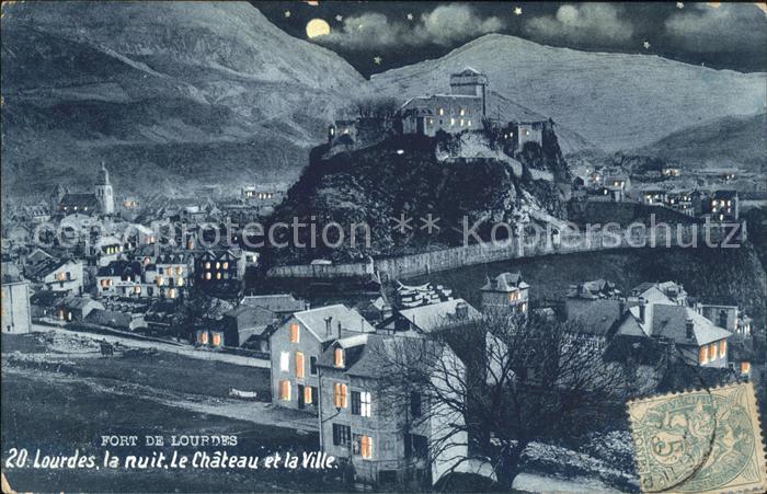 Lourdes Hautes Pyrenees Fort de Lourdes Chateau et la Ville au