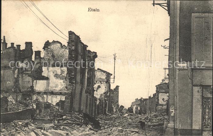 Etain Ruines Grande Guerre Trümmer 1. Weltkri