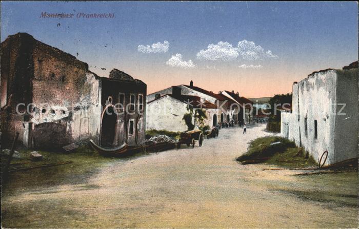 Montreux Luneville Strassenpartie Trümmer 1. Weltkrieg Gra