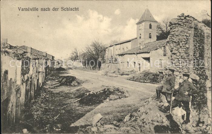 Varneville nach der Schlacht Trümmer 1. Weltkrieg
