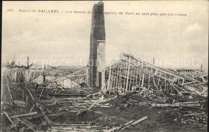 Bailleul Nord Ruines Grande Guerre Trümmer 1. Weltkri