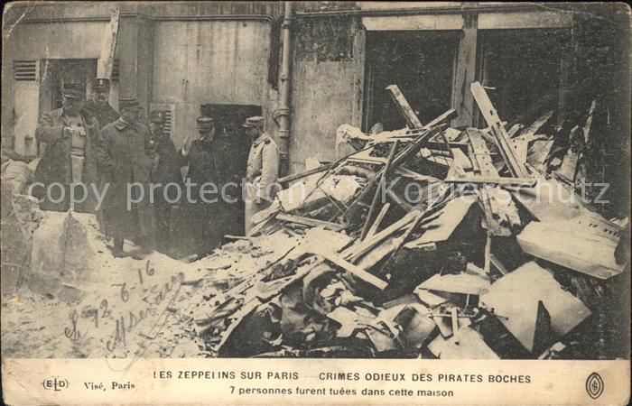 Paris Les Zeppelins sur Paris Crimes Odieux d