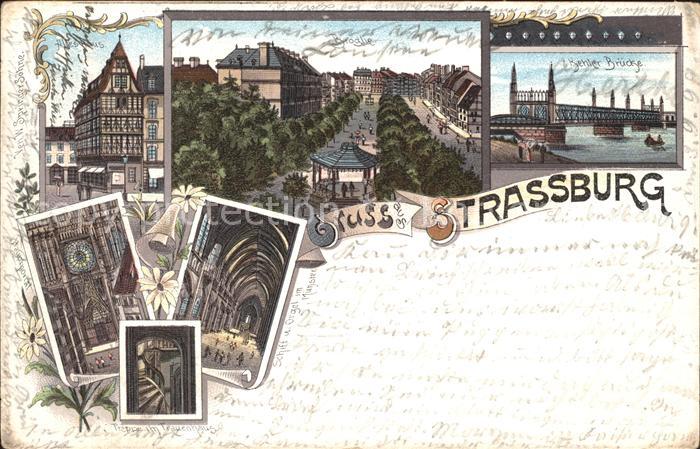 Strassburg Elsass Altes Haus Broglie Platz Behler Brücke