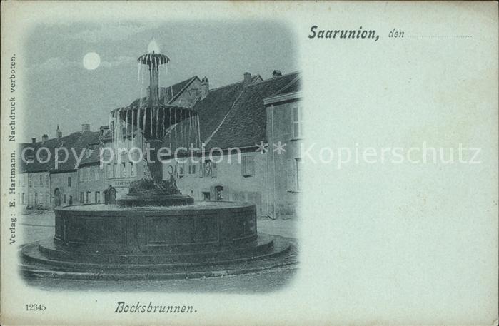 Saarunion Bocksbrunnen im Mondschein
