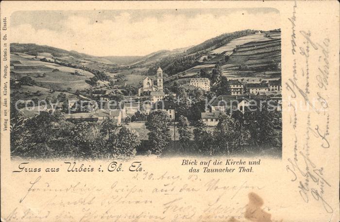Urbeis Blick auf Kirche und Taunacher Tal