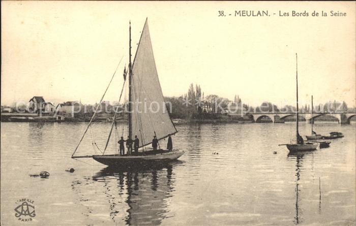 Meulan Les Bords de la Seine Pont Voilier