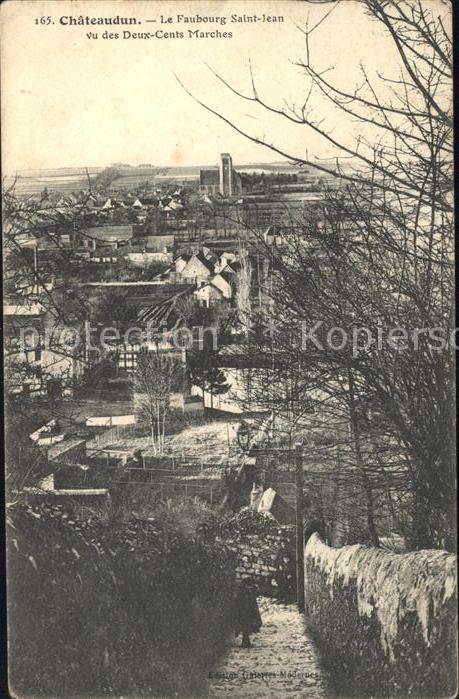Chateaudun Le Faubourg Saint Jean vu des Deux Cent