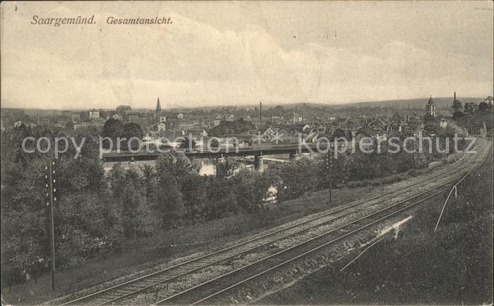 Saargemuend Gesamtansicht Eisenbahn Bruecke
