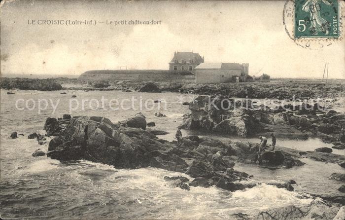 Le Croisic Petit Chateau fort Stempel auf AK