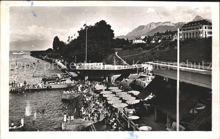 Evian-les-Bains Haute Savoie La Plage Restaurant Hotel Montagnes