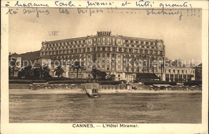 Cannes Alpes-Maritimes Hotel Miramar Boulevard de la Croisette