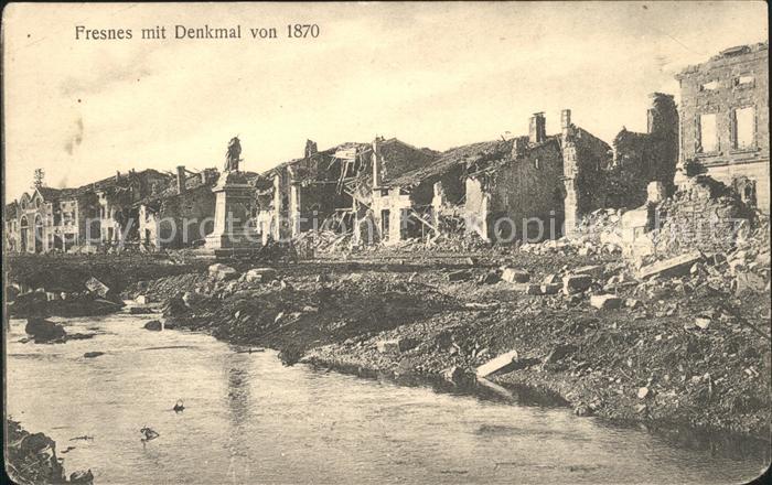 Fresnes Val-de-Marne mit Denkmal von 1870 Trümmer 1. Weltkri