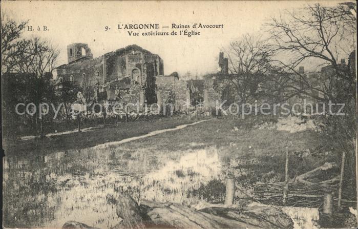 Avocourt Ruines Grande Guerre Trümmer 1. Weltkri