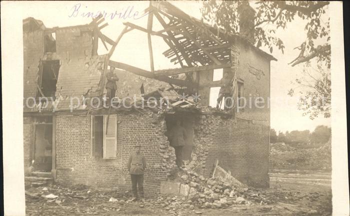 Binarville Zerstörtes Haus Trümmer 1. Weltkrieg Gr
