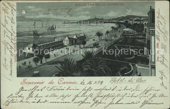 Cannes Alpes-Maritimes Boulevard de la Croisette au clair de l