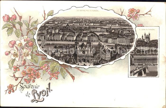 Lyon France Vue generale prise de Fourviere Coteau