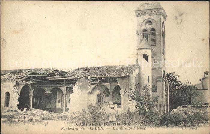 Verdun Meuse Eglise St Michel Campagne de 1914-1916