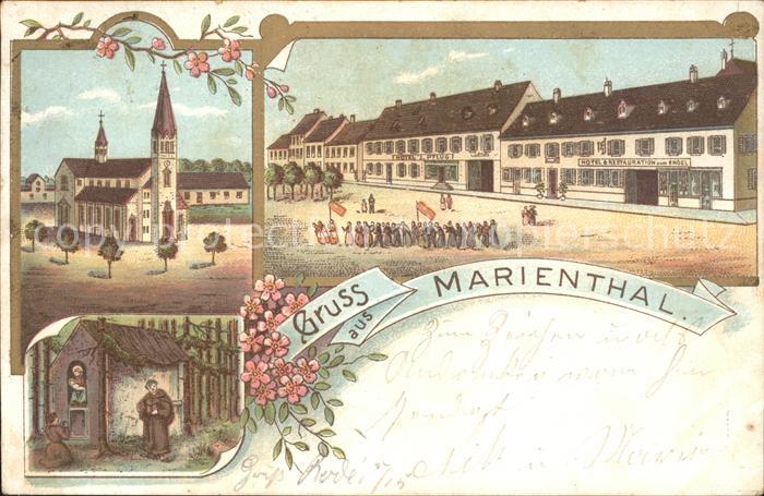 Marienthal Elsass Kirche Hotel zum Plug Restauration Engel
