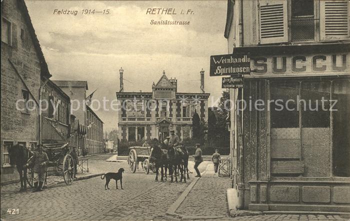 Rethel Ardennes Sanitaetsstrasse Feldzug 1914-15 Soldaten Militaer 1. Weltkrieg