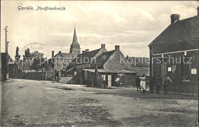 Gavrelle Strassenpartie Kirchturm
