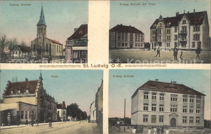 St Ludwig Evangelische Kirche Schule Platz Post