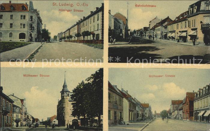 St Ludwig Hüninger Strasse Bahnhofstrasse Mülhaus