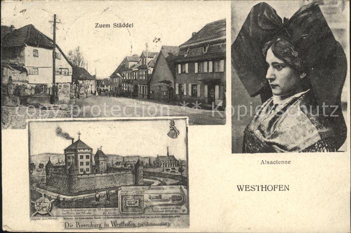 Westhofen Elsass Zuem Städdel Rosenburg 16. Jhdt. Alsaci