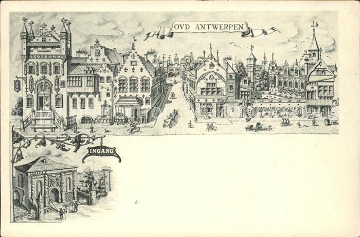 Antwerpen Anvers Ovd Antwerpen Illustration
