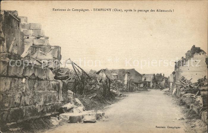 Sempigny Ruines Grande Guerre Trümmer 1. Weltkri