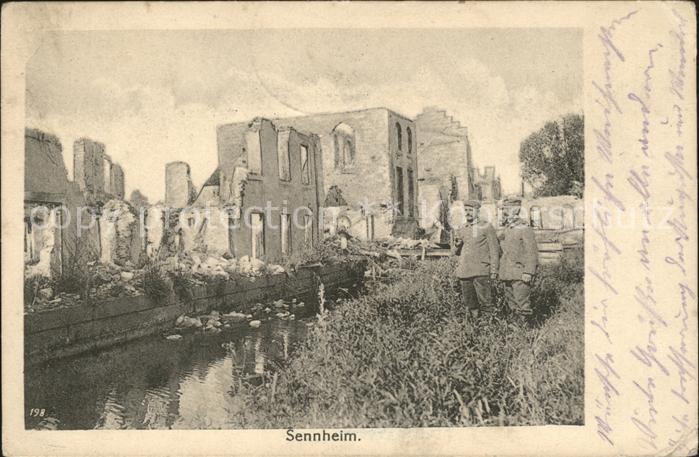 Sennheim Kriegsbilder aus dem Westen Trümmer 1.