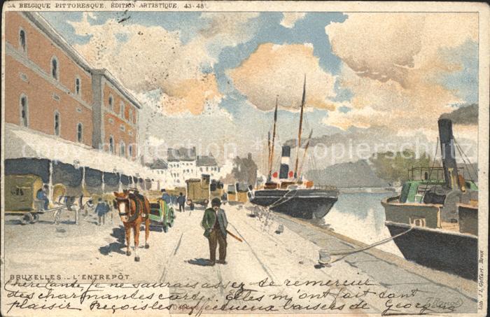 Bruxelles Bruessel Entrepot Vapeur Kuenstlerkarte