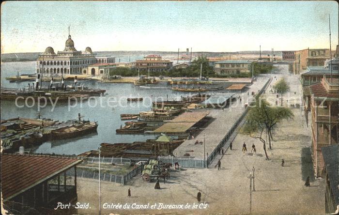 Port Said Entree du Canal et Bureaux de la Cie