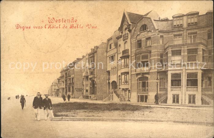 Westende Digue vers l' Hotel de Belle Vue