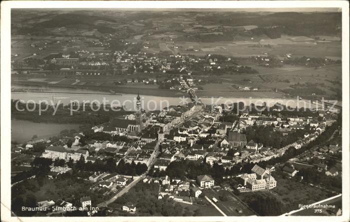 Braunau Inn Fliegeraufnahme