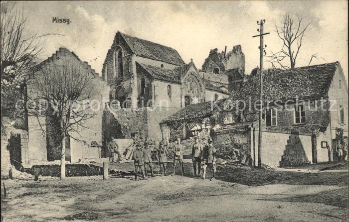 Missy-sur-Aisne Soldaten Ruine