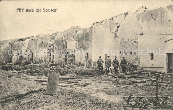 Fey-en-Haye Nach der Schlacht Ruinen