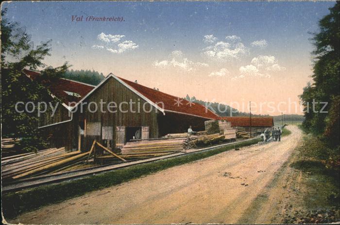 Forstwirtschaft Val Frankreich Saegewerk