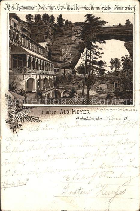 Stimmersdorf Hotel Restaurant Prebischthor Grand Hotel Rainwiese Hernskretschen