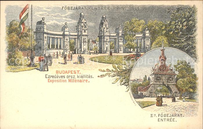 Budapest Exposition Millenaire Foebejarat Entree