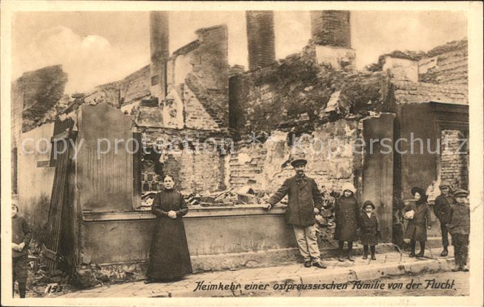 Ostpreussen Region Heimkehr Familie von der Flucht