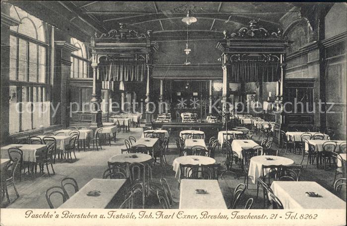 Breslau Niederschlesien Bahnpost Bierstuben Festsaele