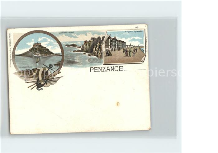 Penzance Penwith St. Michael's Mount Esplanade Litho
