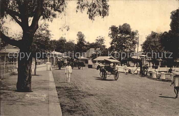 Java Indonesien Batavia Pferdebahn Etrance to Noordwijk-avenue