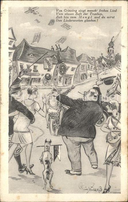 Grinzing Wien Werbung Wein Hoechster Hengl Heuriger Gedicht