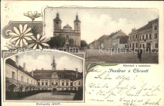 Chrastava Namesti s kostelem Biskupsky zamek